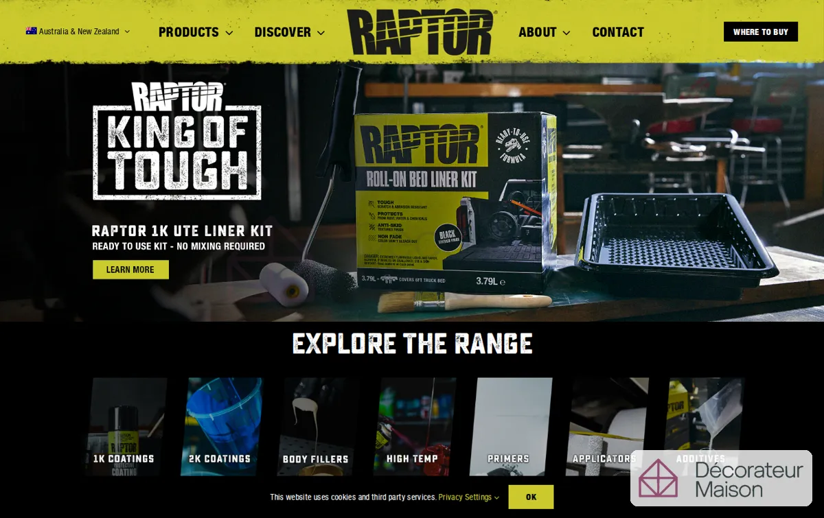 Capture : RAPTOR Coatings Australia - Tough & Tintable Protective Coatings